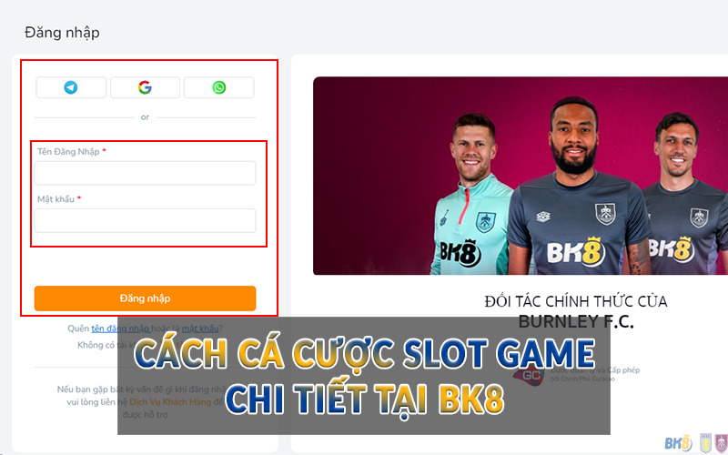 Cách cá cược Slot Game chi tiết tại BK8