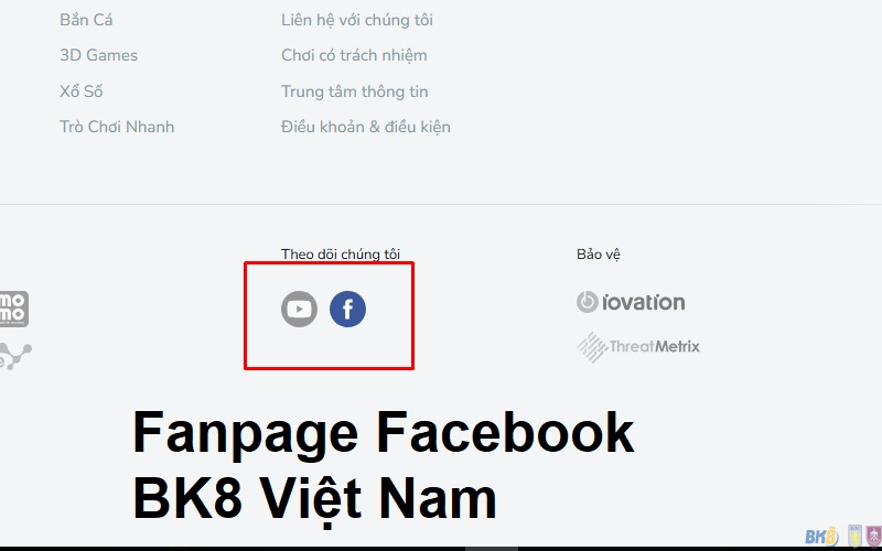 Fanpage Facebook BK8 Việt Nam