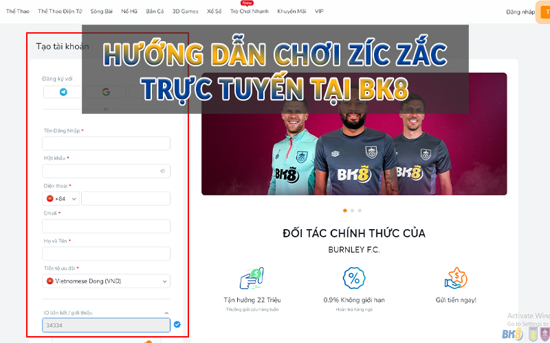 Hướng dẫn chơi Zíc Zắc trực tuyến tại BK8