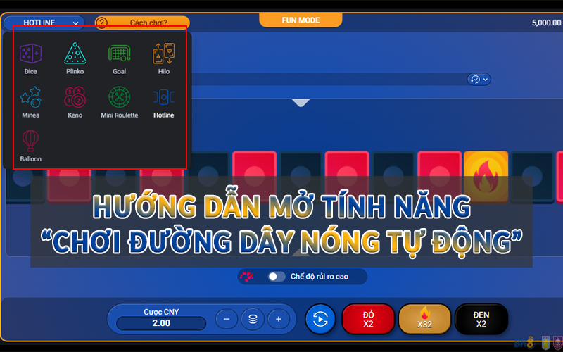 Hướng dẫn mở tính năng “Chơi Đường Dây Nóng tự động”