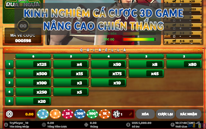 Kinh nghiệm cá cược 3D Game nâng cao chiến thắng