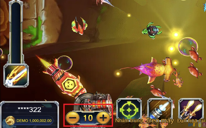 Tăng đạn khi chơi bắn cá ăn xu